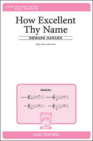 How Excellent Thy Name SSA choral sheet music cover Thumbnail